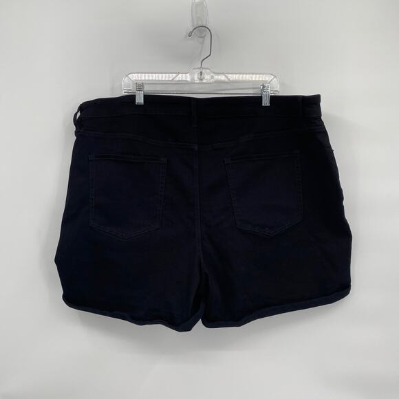 Ava & Viv Black Rolled Hem Jean Shorts Black New 24W - Picture 6 of 10